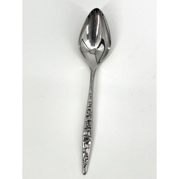 International Lyon Cortez Aztec Stainless Brutalist Place Soup Spoon 7 3/8” - Picture 1 of 6